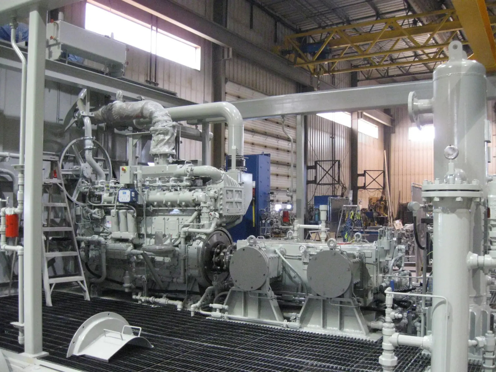 Compressor package in the fabrication shop