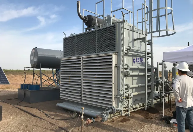 AirXchanger 72AVI aerial cooler for sale, used air-cooled heat exchanger for natural gas compression