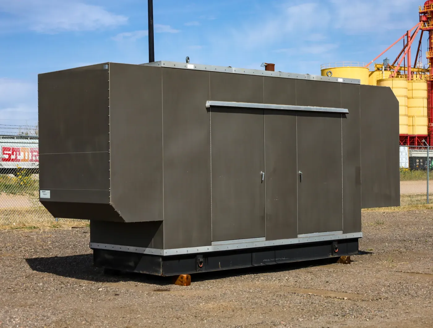 Kohler 200REZXB 200 kW natural gas generator set (genset) in a full weatherproof enclosure, rebuilt, for sale or rental